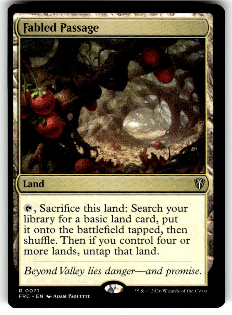 Fabled Passage Commander: Reality Fracture 71 R Magic: The Gathering Near Mint