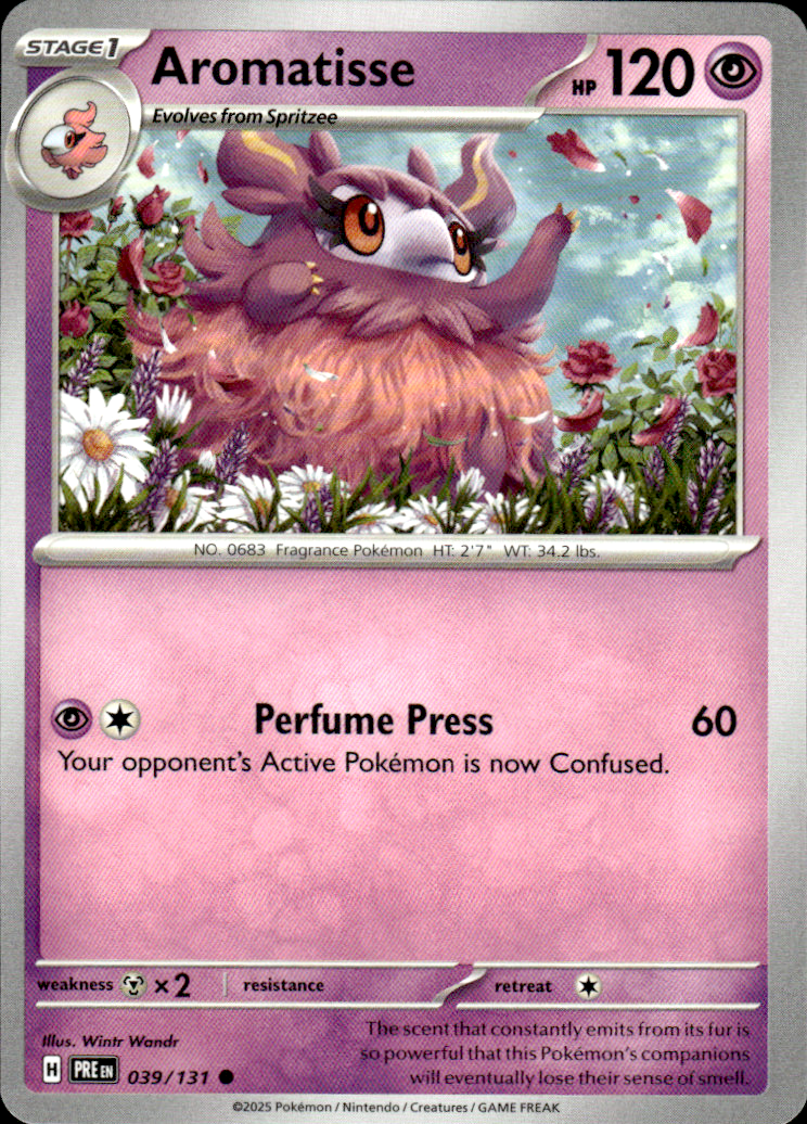 Aromatisse Prismatic Evolutions 039/131 Common Pokémon — English Near Mint