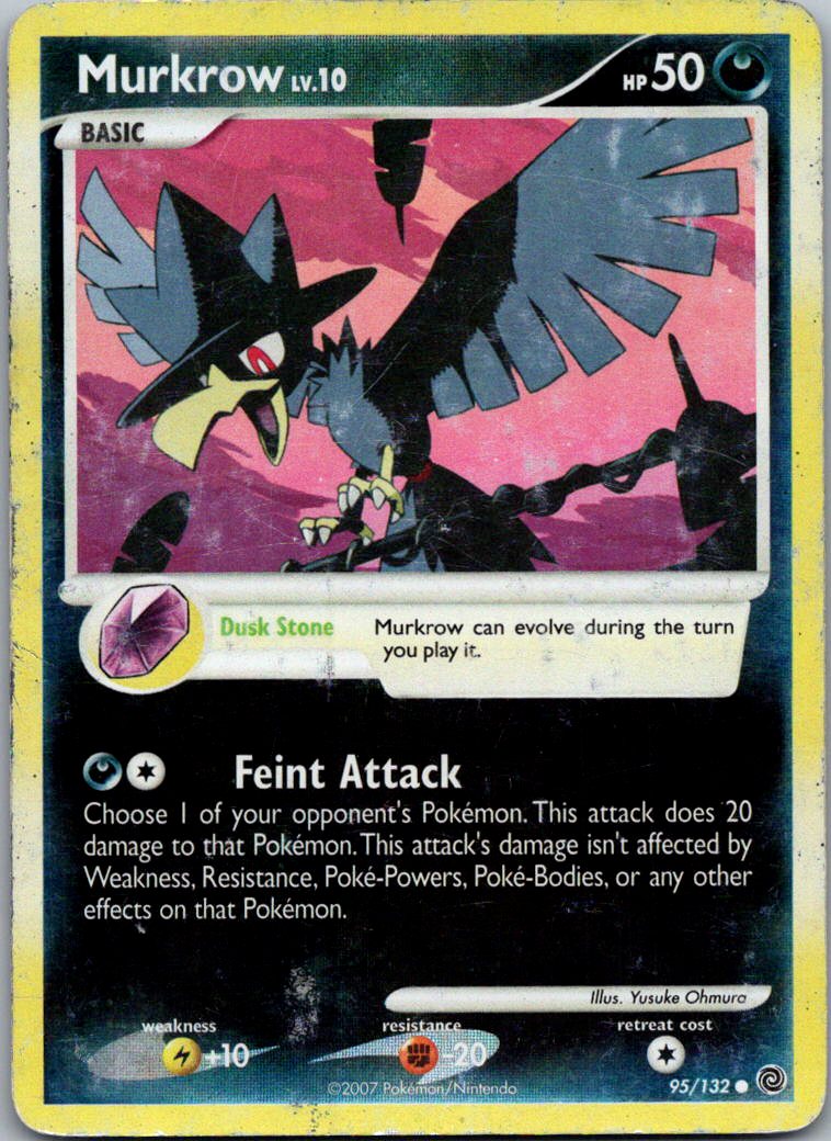 Murkrow 95/132 Common Secret Wonders Pokemon Reverse Holo Damaged