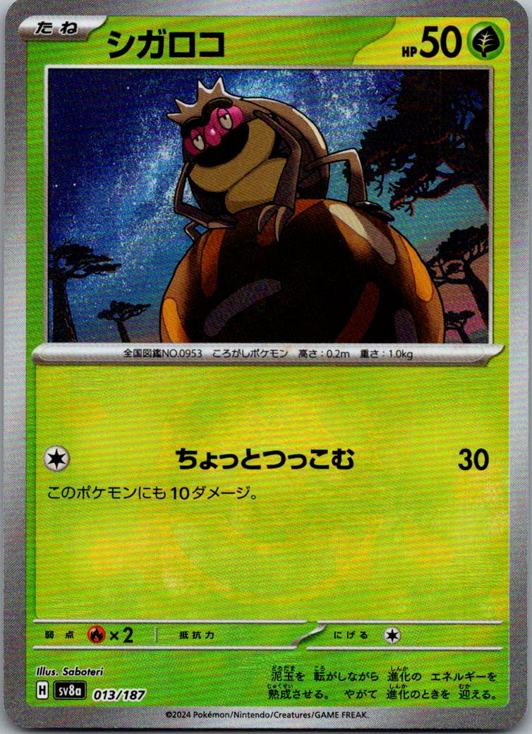 Rellor (Master Ball Pattern) 013/187 SV8a: Terastal Fest ex Pokemon Japanese NM