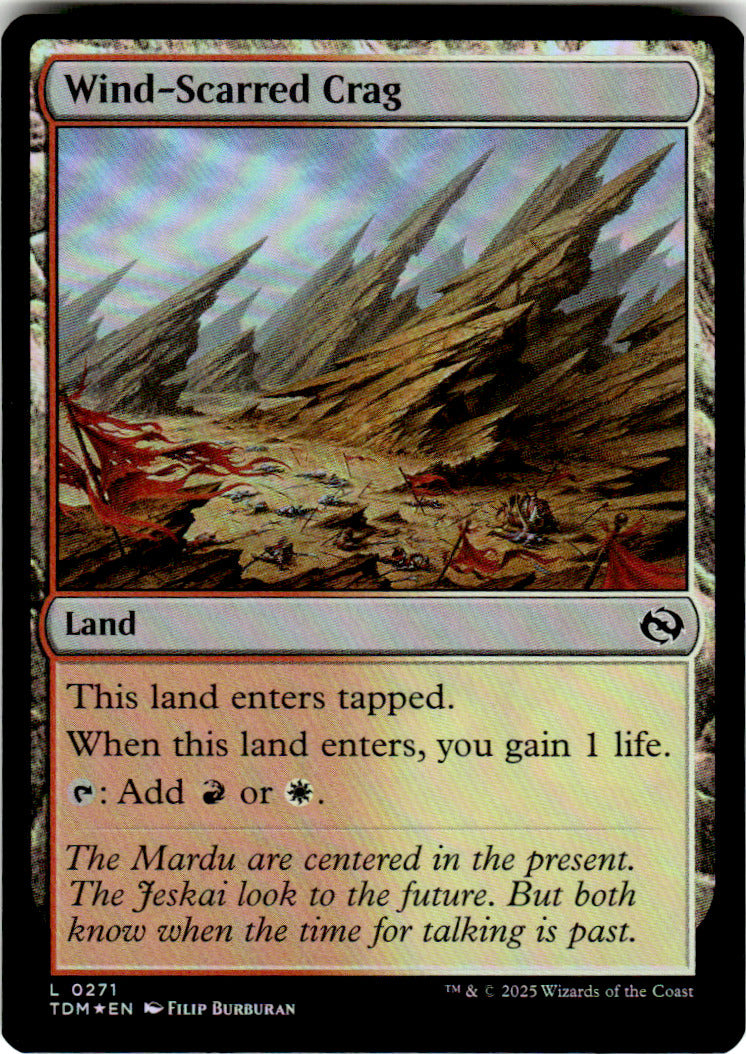 Wind-Scarred Crag Tarkir: Dragonstorm 271 L Foil Magic: The Gathering Near Mint