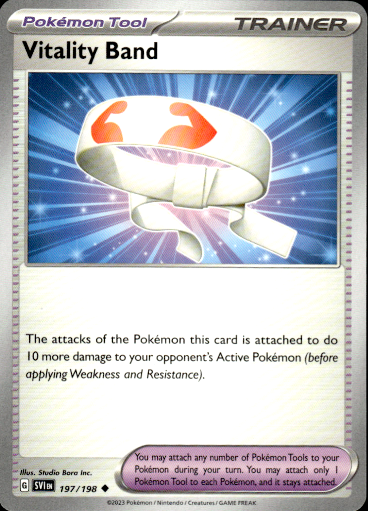 Vitality Band Scarlet & Violet Base Set 197/198 Uncommon Pokémon — English