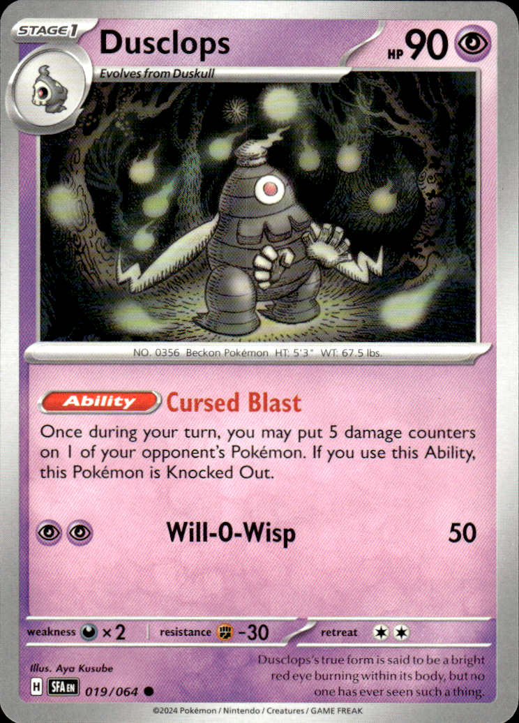 Dusclops Shrouded Fable 019/064 Common Pokémon — English Near Mint