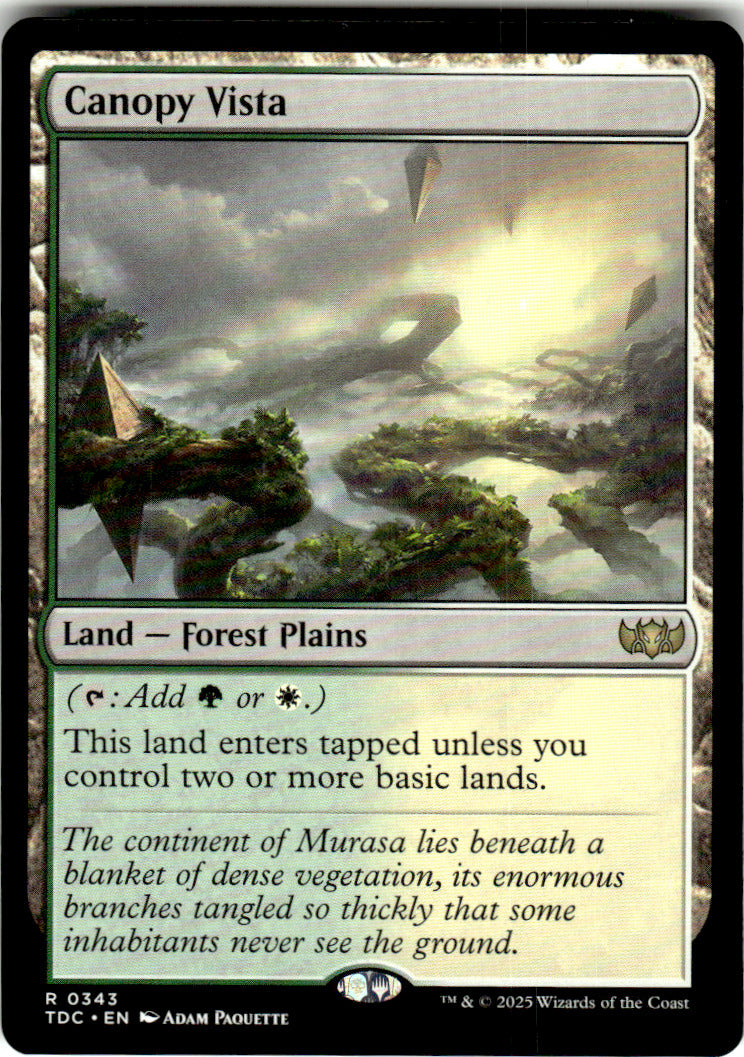 Canopy Vista Commander: Tarkir: Dragonstorm 343 R Magic: The Gathering Near Mint