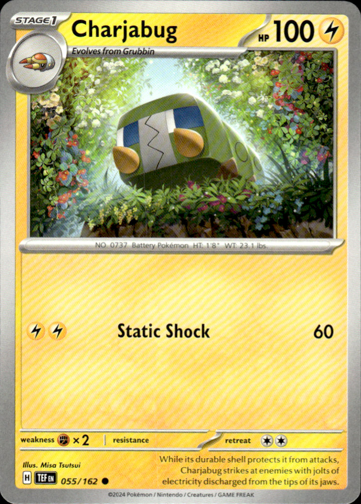 Charjabug Temporal Forces 055/162 Common Pokémon — English Near Mint