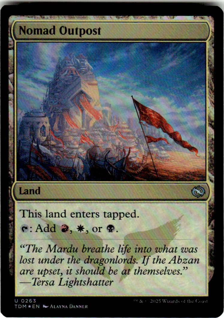 Nomad Outpost Tarkir: Dragonstorm 263 U Foil Magic: The Gathering Near Mint