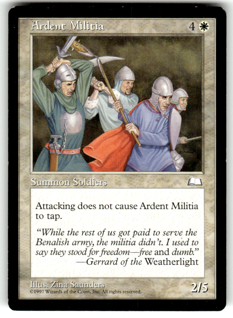 Ardent Militia Weatherlight C Magic: The Gathering Lightly Played
