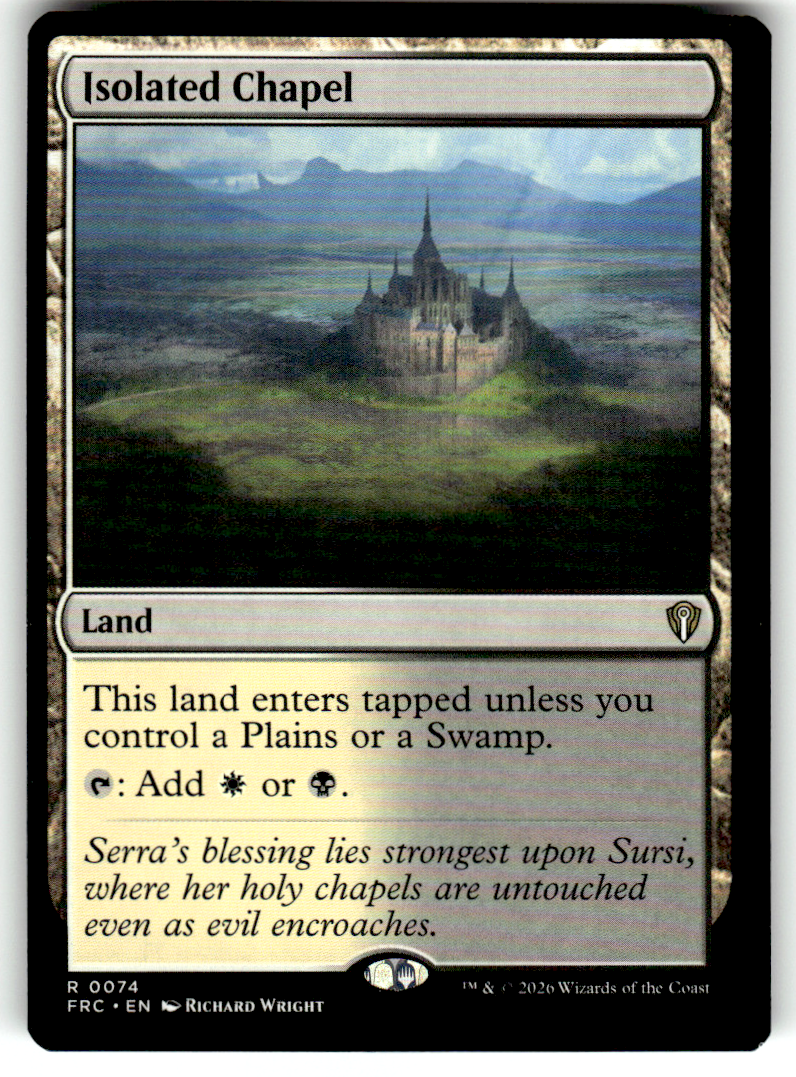 Isolated Chapel Commander: Reality Fracture 74 R Magic: The Gathering Near Mint