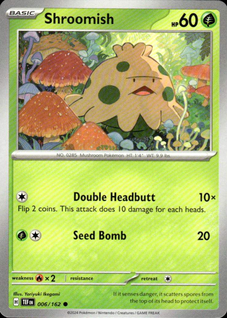 Shroomish Temporal Forces 006/162 Common Pokémon — English Near Mint