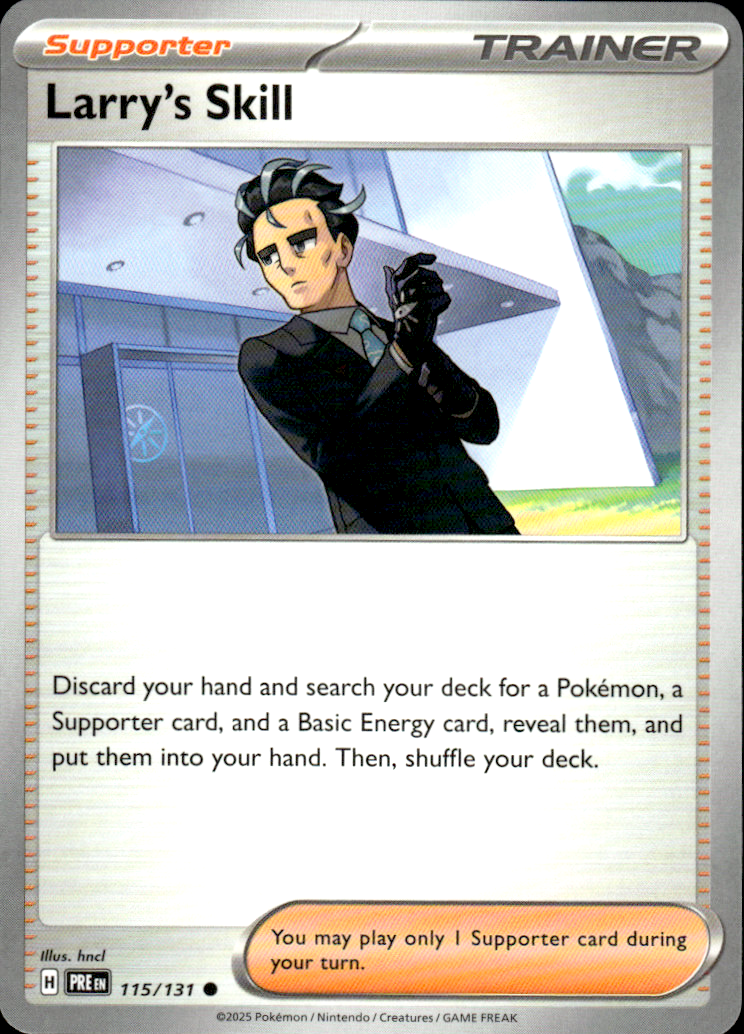 Larry's Skill Prismatic Evolutions 115/131 Common Pokémon — English Near Mint