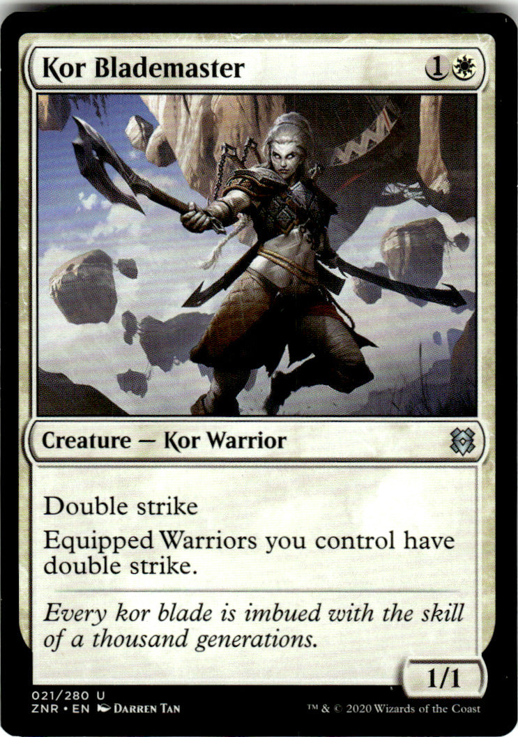Kor Blademaster Zendikar Rising 21 U Magic: The Gathering Near Mint