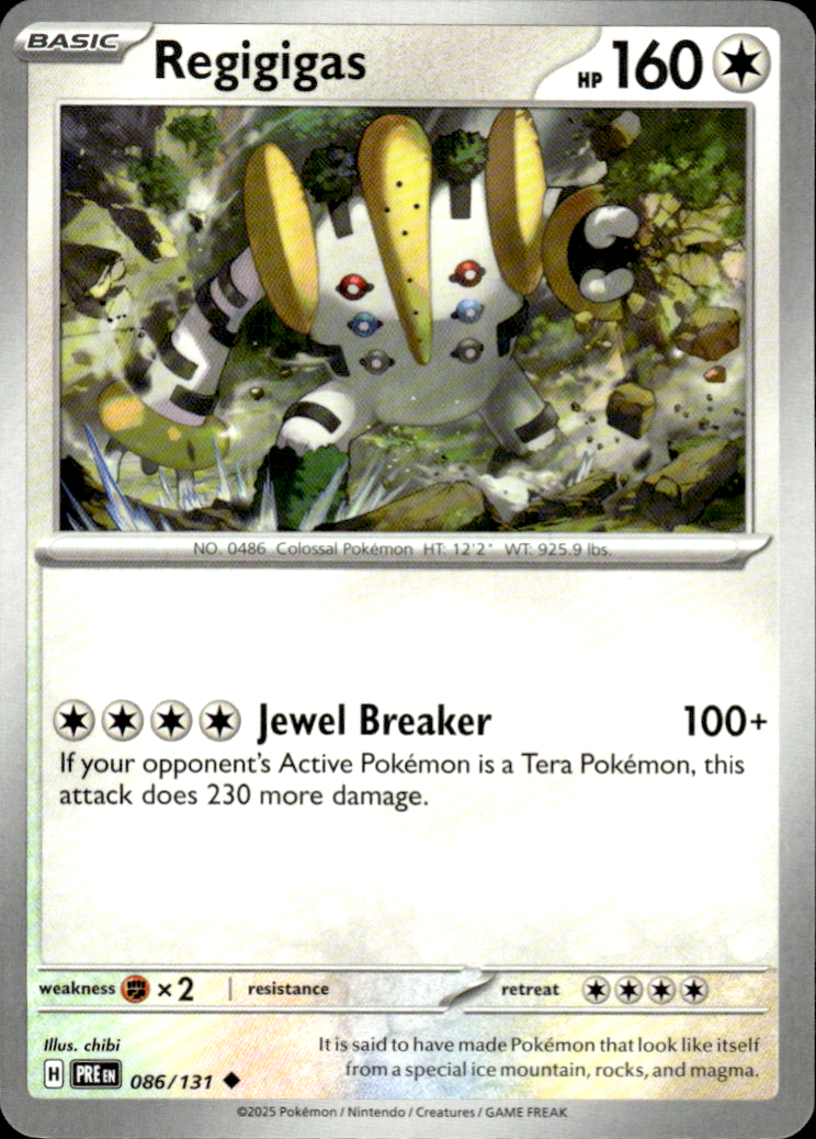 Regigigas Prismatic Evolutions 086/131 Uncommon Pokémon — English Near Mint
