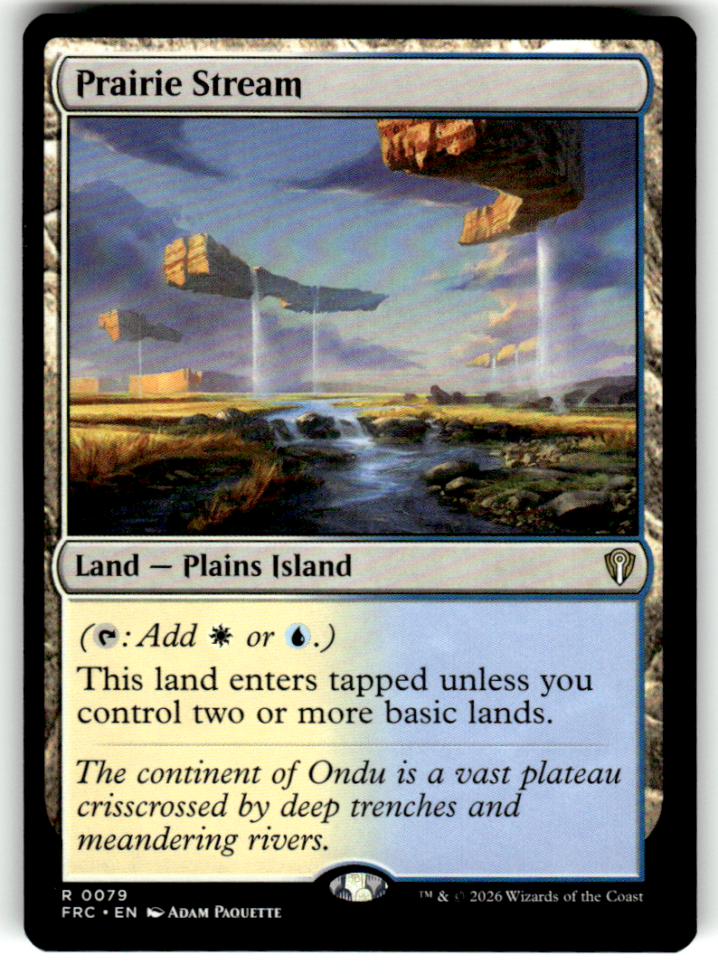 Prairie Stream Commander: Reality Fracture 79 R Magic: The Gathering Near Mint