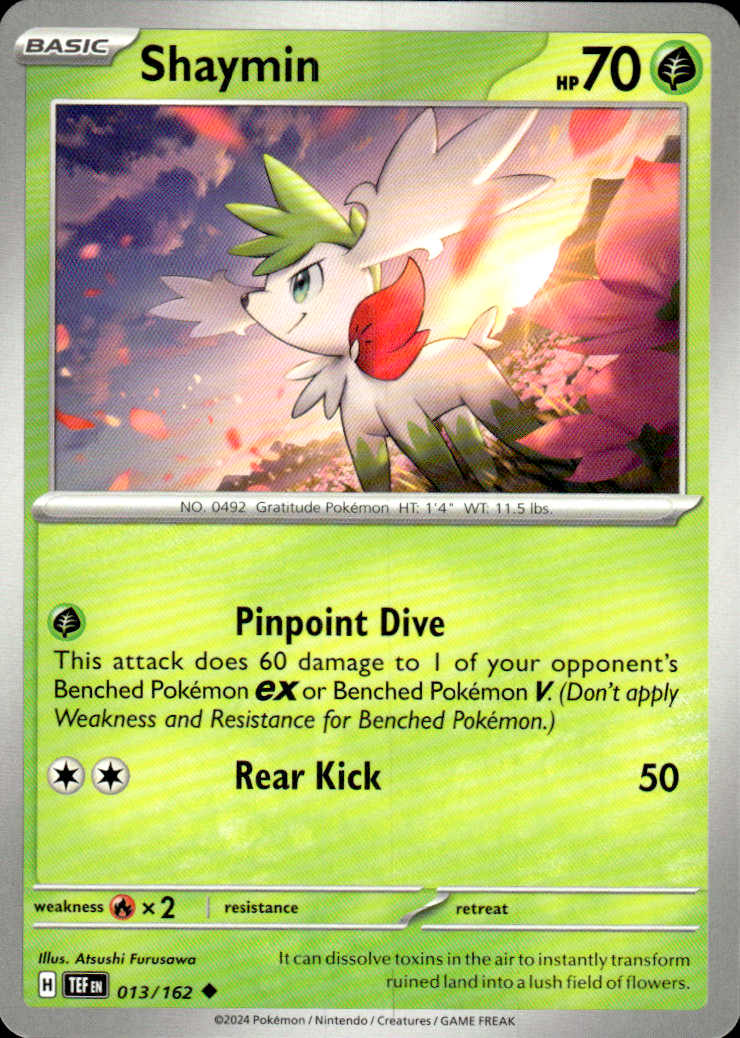 Shaymin Temporal Forces 013/162 Uncommon Pokémon — English Near Mint
