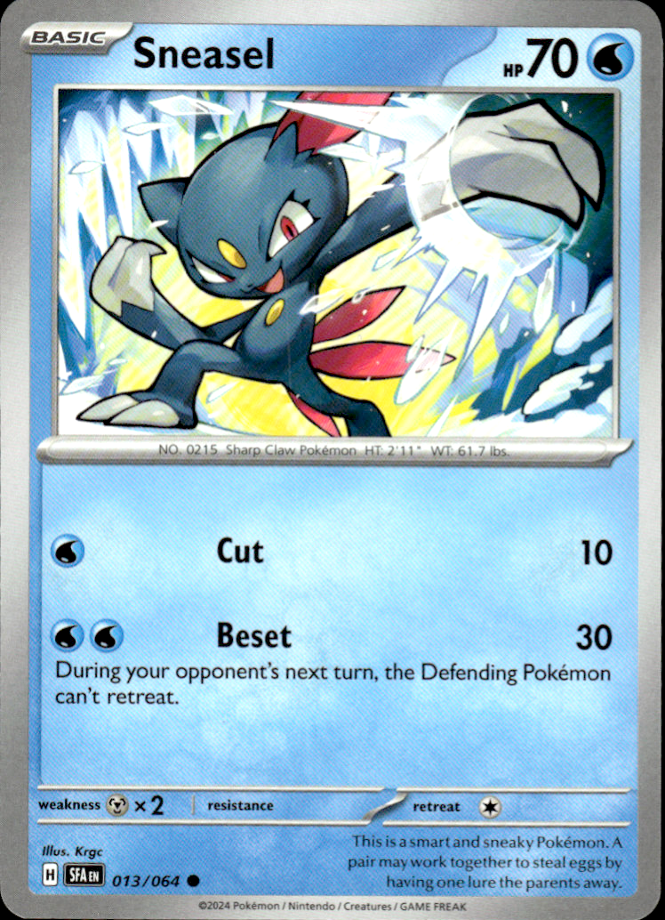Sneasel Shrouded Fable 013/064 Common Pokémon — English Near Mint