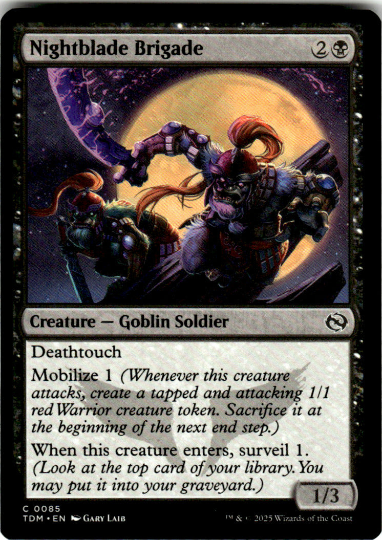 Nightblade Brigade Tarkir: Dragonstorm 85 C Magic: The Gathering Near Mint