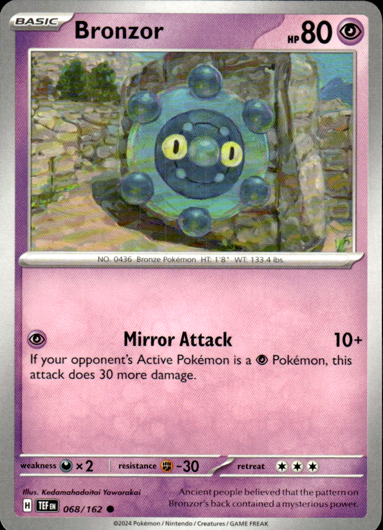 Bronzor Temporal Forces 068/162 Common Pokémon — English Near Mint