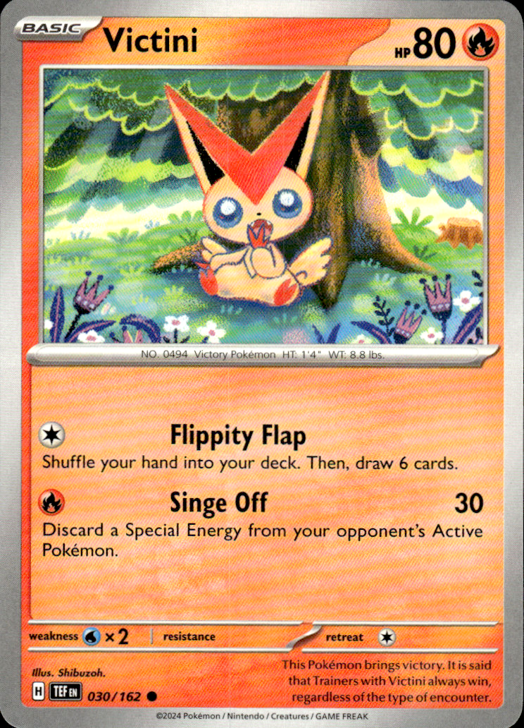 Victini Temporal Forces 030/162 Common Pokémon — English Near Mint