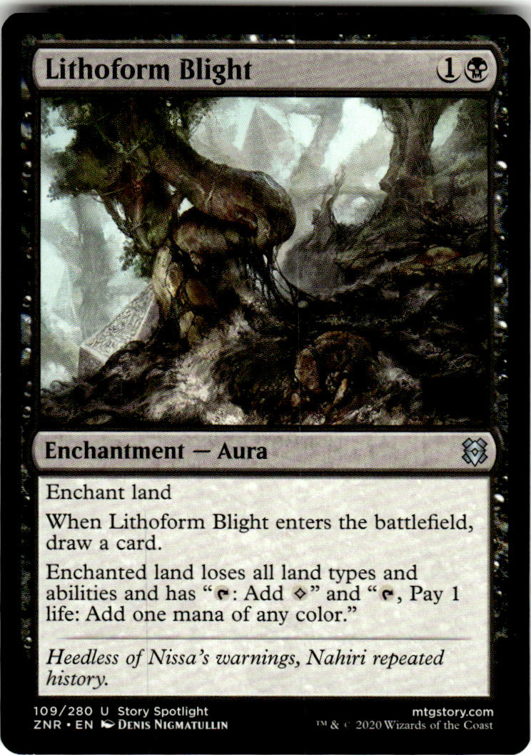Lithoform Blight Zendikar Rising 109 U Magic: The Gathering Near Mint