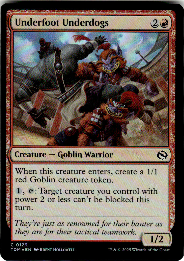 Underfoot Underdogs Tarkir: Dragonstorm 129 C Foil Magic: The Gathering