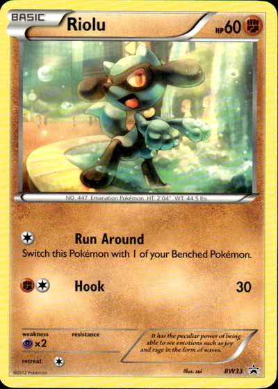 Riolu Black and White Promos BW33 Promo Pokémon — English Moderately Played