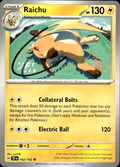 Raichu Temporal Forces 052/162 Common Pokémon — English Near Mint