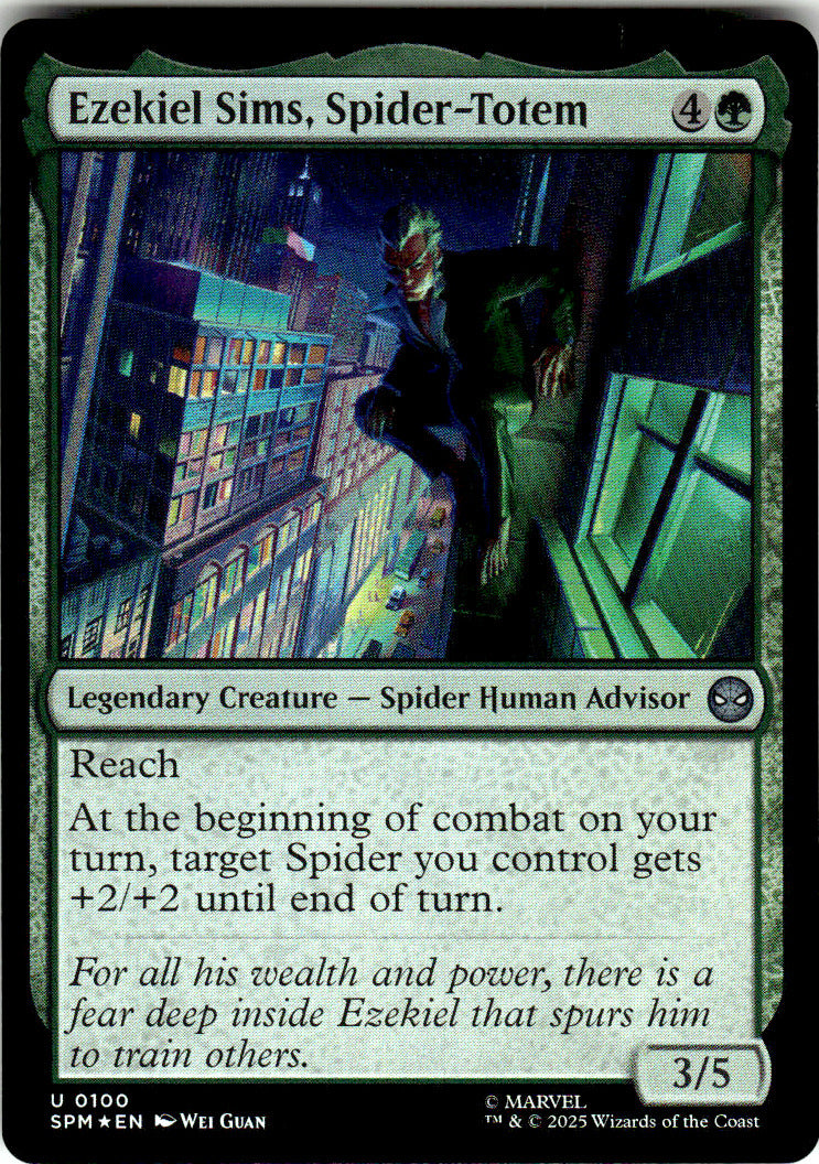 Ezekiel Sims, Spider-Totem Marvel's Spider-Man 100 U Foil Magic: The Gathering