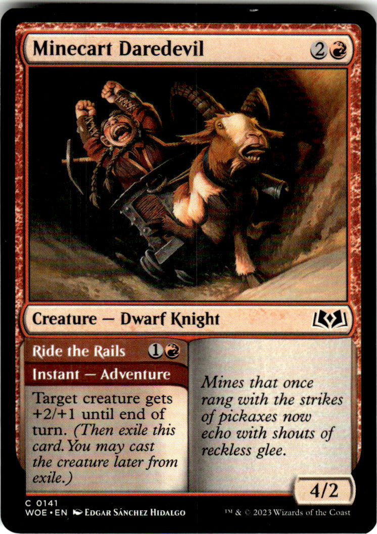 Minecart Daredevil Wilds of Eldraine 141 C Magic: The Gathering Near Mint