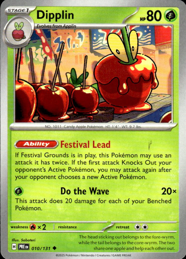Dipplin Prismatic Evolutions 010/131 Uncommon Pokémon — English Near Mint