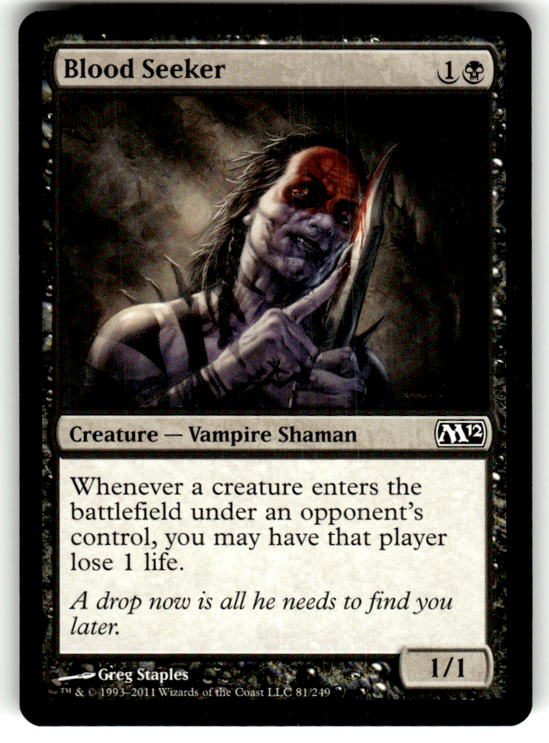 Blood Seeker Magic 2012 (M12) 81 C Magic: The Gathering Near Mint