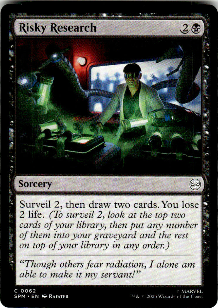 Risky Research Marvel's Spider-Man 62 C Magic: The Gathering Near Mint