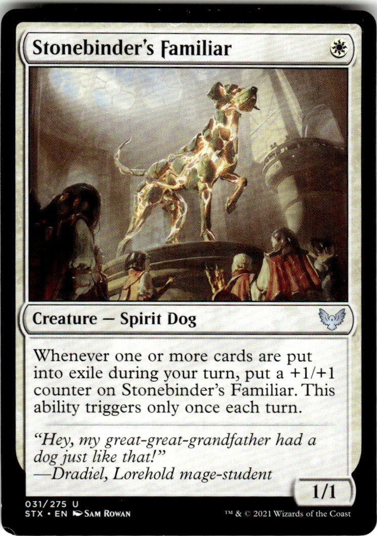 Stonebinder's Familiar Strixhaven: School of Mages 31 U Magic: The Gathering