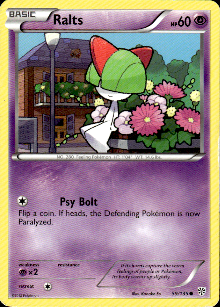 Ralts Plasma Storm 59/135 Common Pokémon — English Damaged