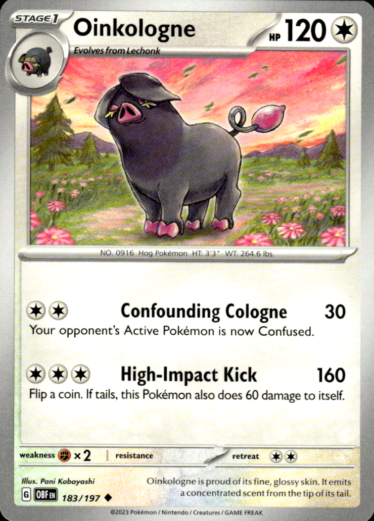 Oinkologne Obsidian Flames 183/197 Uncommon Pokémon — English Near Mint