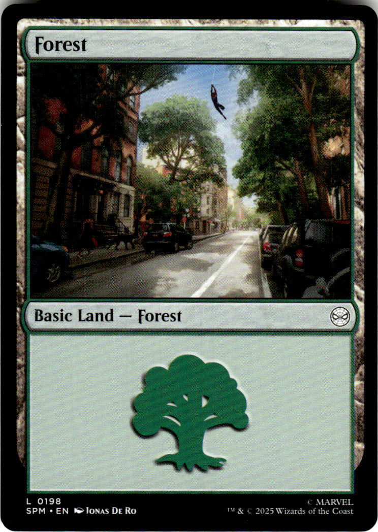 Forest Marvel's Spider-Man 198 L Magic: The Gathering Near Mint