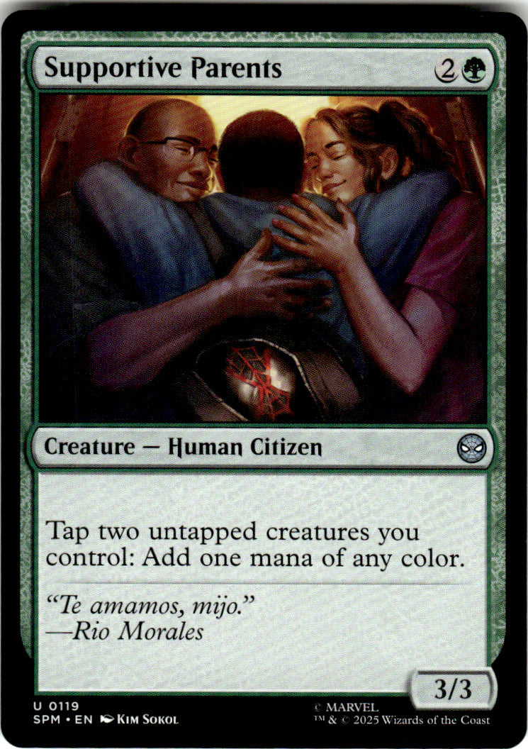 Supportive Parents Marvel's Spider-Man 119 U Magic: The Gathering Near Mint