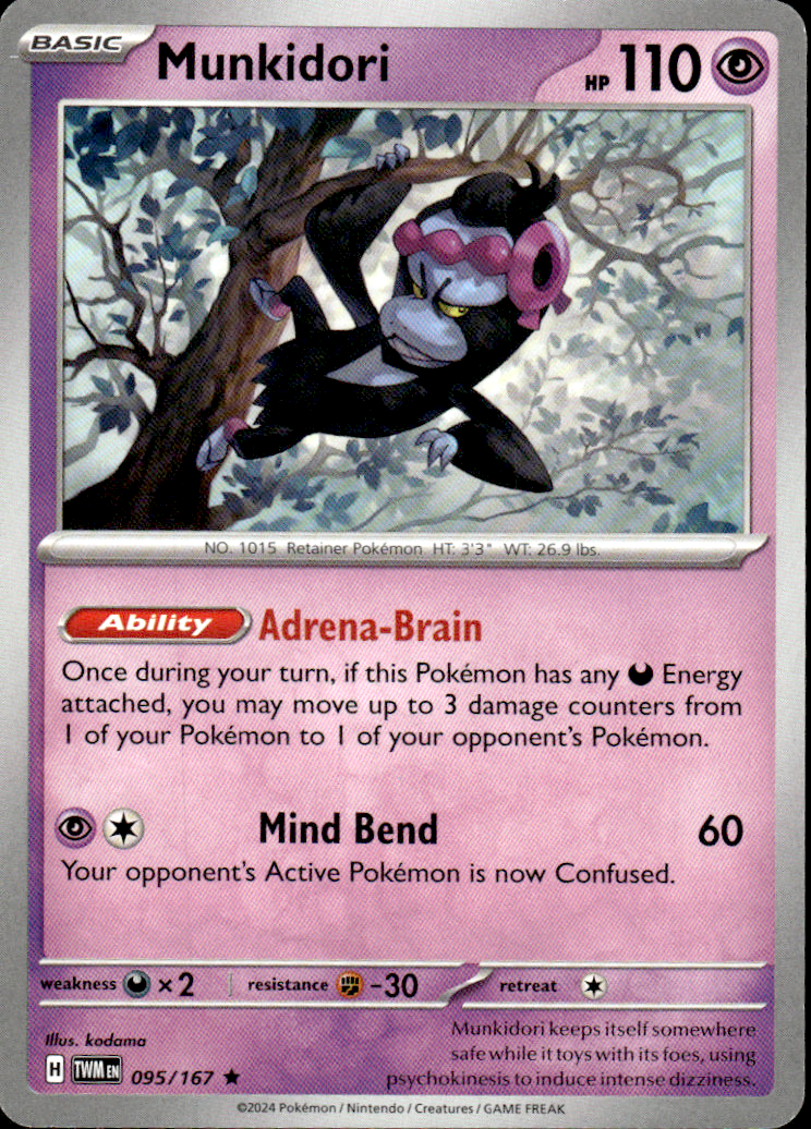 Munkidori Deck Exclusives 095/167 Rare Pokémon — English Near Mint