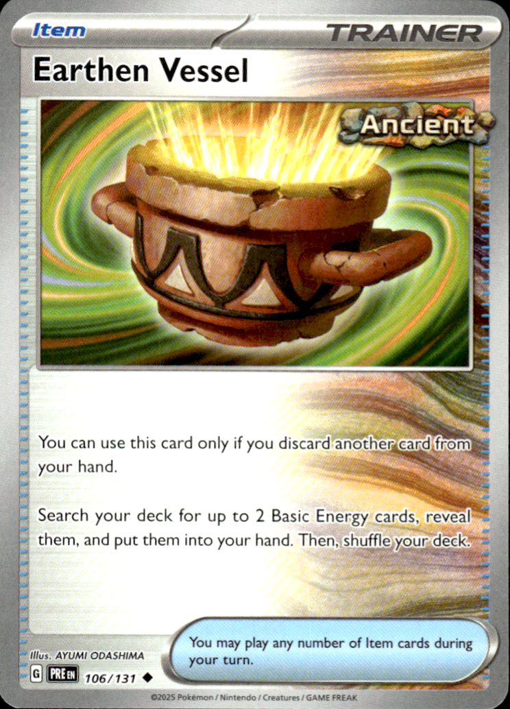 Earthen Vessel Prismatic Evolutions 106/131 Uncommon Pokémon — English Near Mint