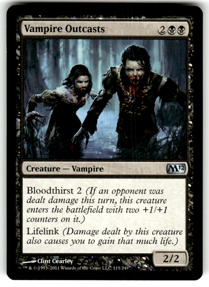 Vampire Outcasts Magic 2012 (M12) 115 U Magic: The Gathering Near Mint