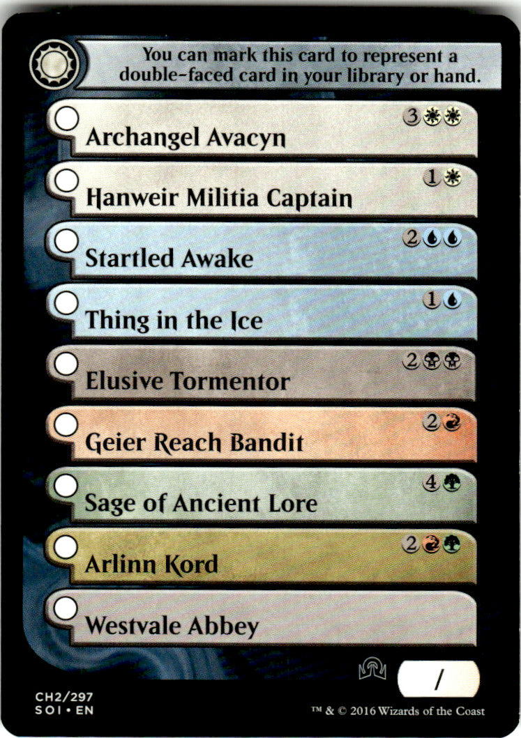 Checklist Card - ( ) Shadows over Innistrad Shadows over Innistrad CH2 T