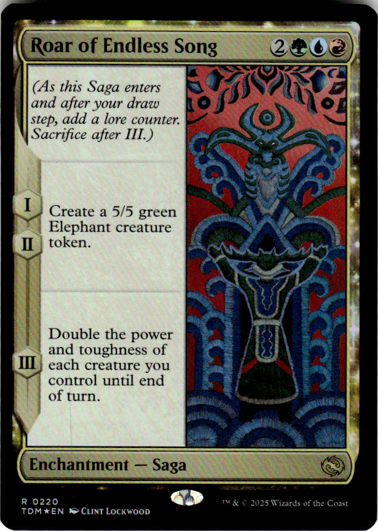 Roar of Endless Song Tarkir: Dragonstorm 220 R Foil Magic: The Gathering