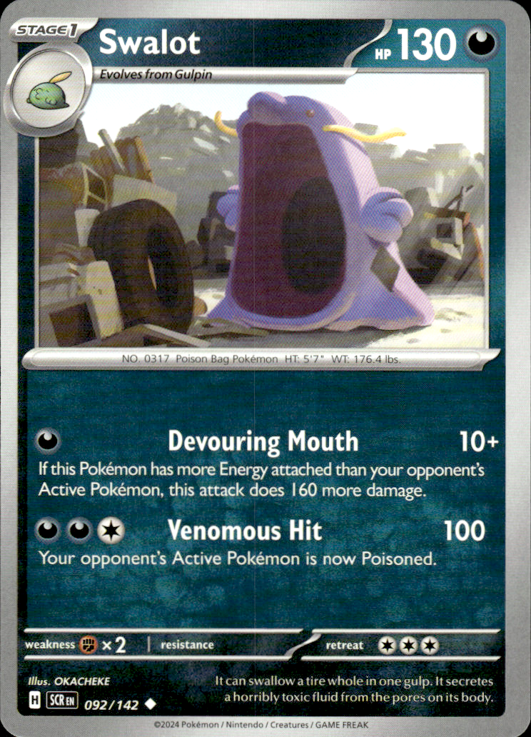 Swalot Stellar Crown 092/142 Uncommon Pokémon — English Near Mint