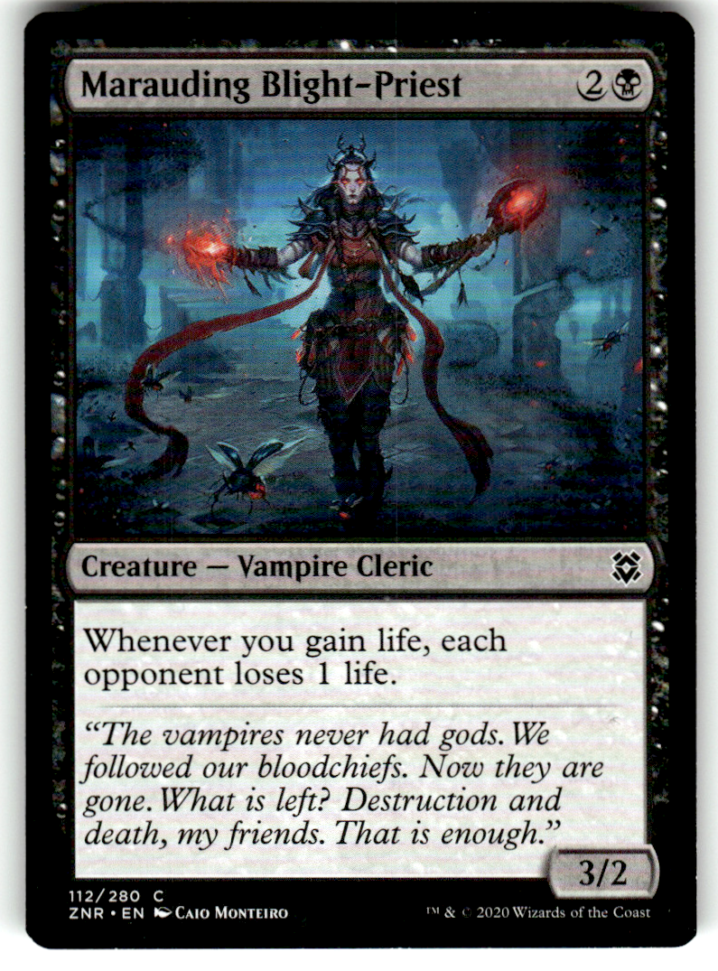 Marauding Blight-Priest Zendikar Rising 112 C Magic: The Gathering Near Mint