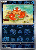 Krabby (Poke Ball Pattern) 098/165 SV2a: Pokemon Card 151 Pokemon Japanese NM