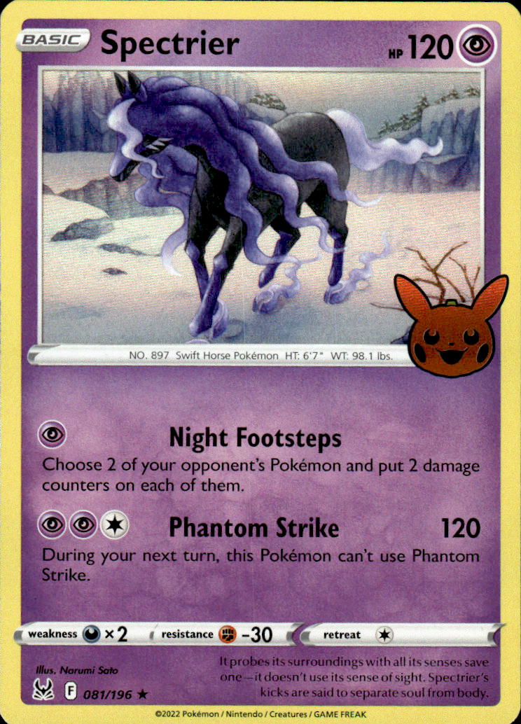 Spectrier Trick or Trade BOOster Bundle 2023 081/196 Holo Rare Holo Near Mint