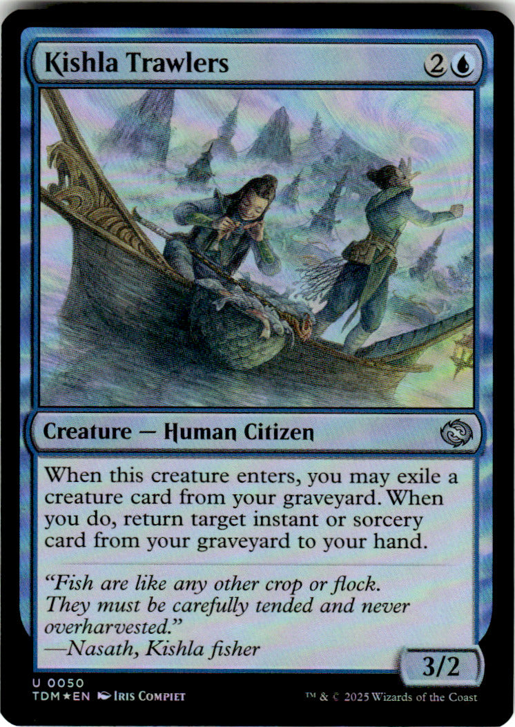 Kishla Trawlers Tarkir: Dragonstorm 50 U Foil Magic: The Gathering Near Mint