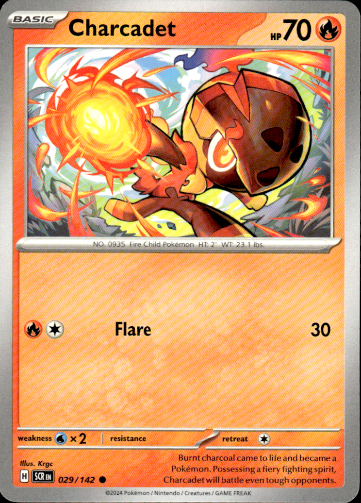 Charcadet Stellar Crown 029/142 Common Pokémon — English Near Mint