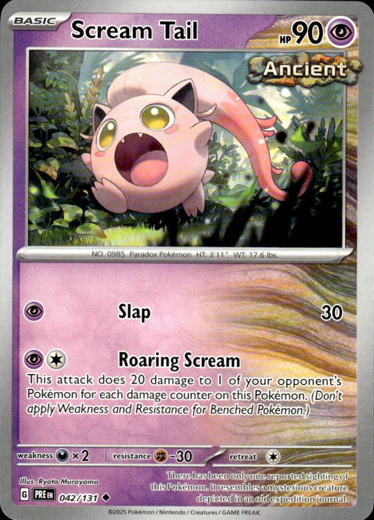Scream Tail Prismatic Evolutions 042/131 Uncommon Pokémon — English Near Mint
