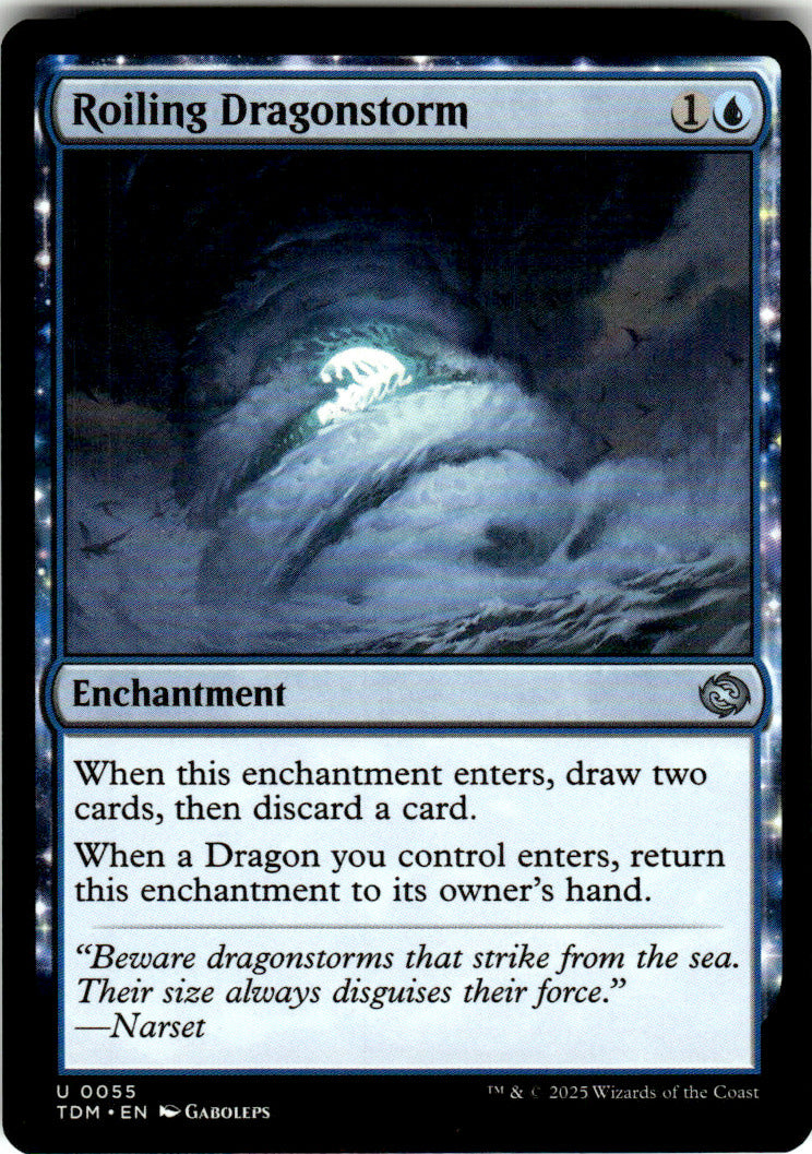Roiling Dragonstorm Tarkir: Dragonstorm 55 U Magic: The Gathering Near Mint