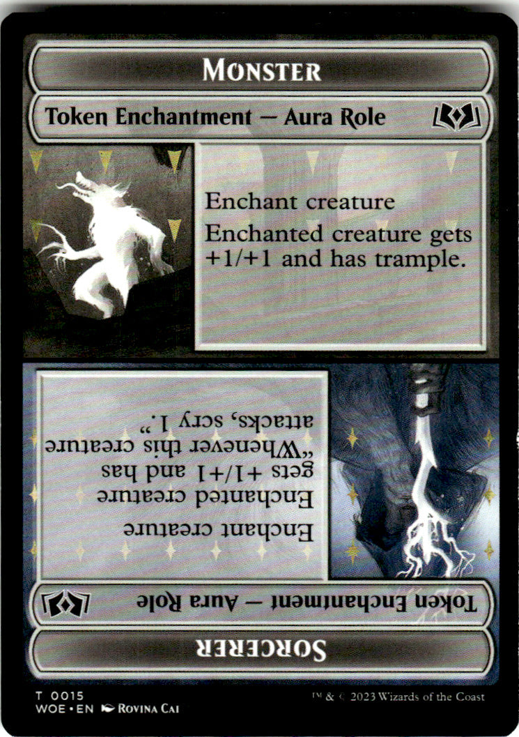 Monster Role / Sorcerer Role // Royal Role / Young Hero Role Double-Sided Token